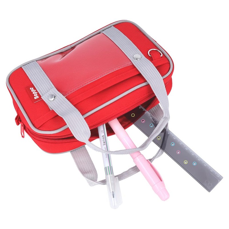 Sunstar Stationery S1427679 Pencil Case, Bag Type, Bappe, Red