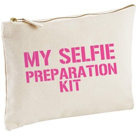 Lolmugs My Selfie Preparation Kit Make-up Bag 100% Cotton, 22x16cm, Vintage