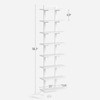 TRIFEBLE 8 Tier Wall Shelf Unit with LED Light, White