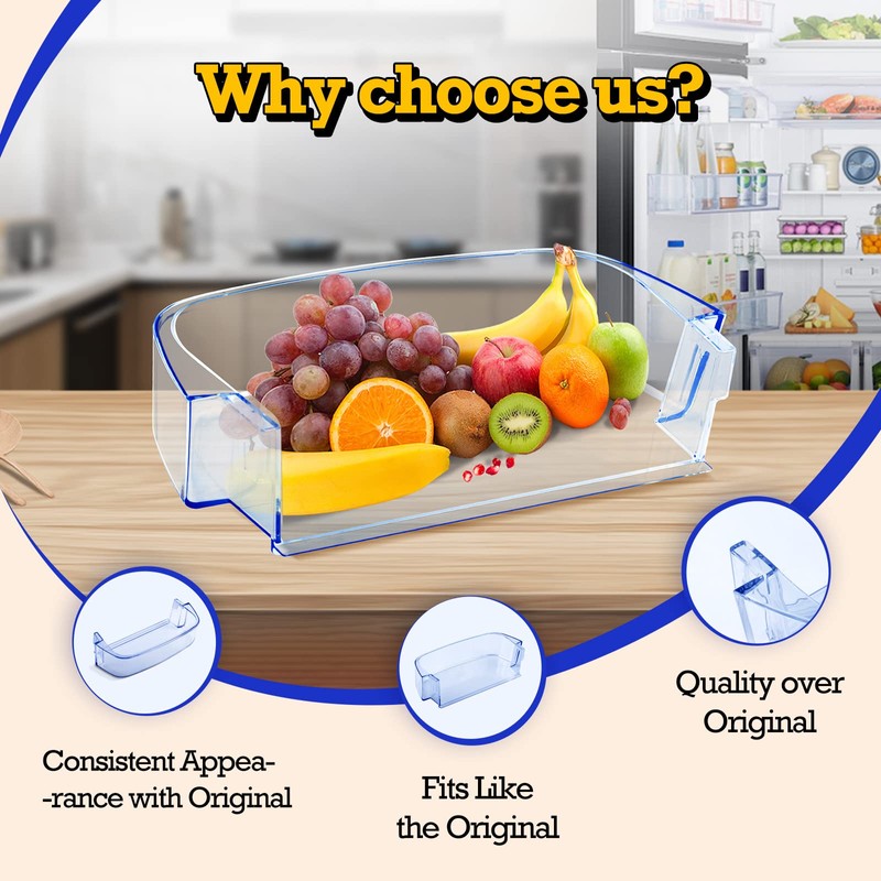 WPW10430639 Refrigerator Door Shelf Bin Compatible with Whirlpool Kenmore, Freezer