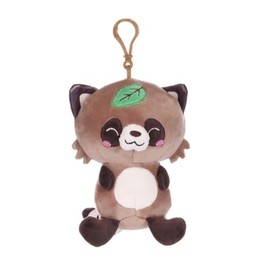 Kawaii Kuties 5"/12.5cm Japanese Kawaii Tanuki Dog Soft Plush Bag Clip