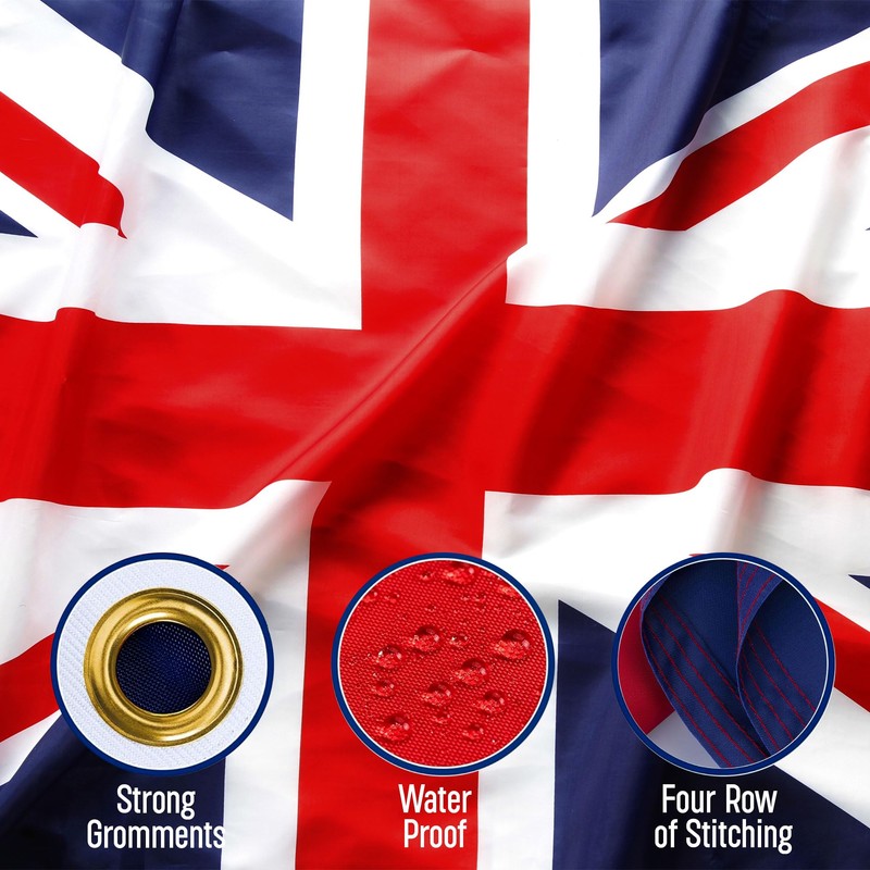 5x3 Foot United Kingdom UK Flag - Union Jack Flag