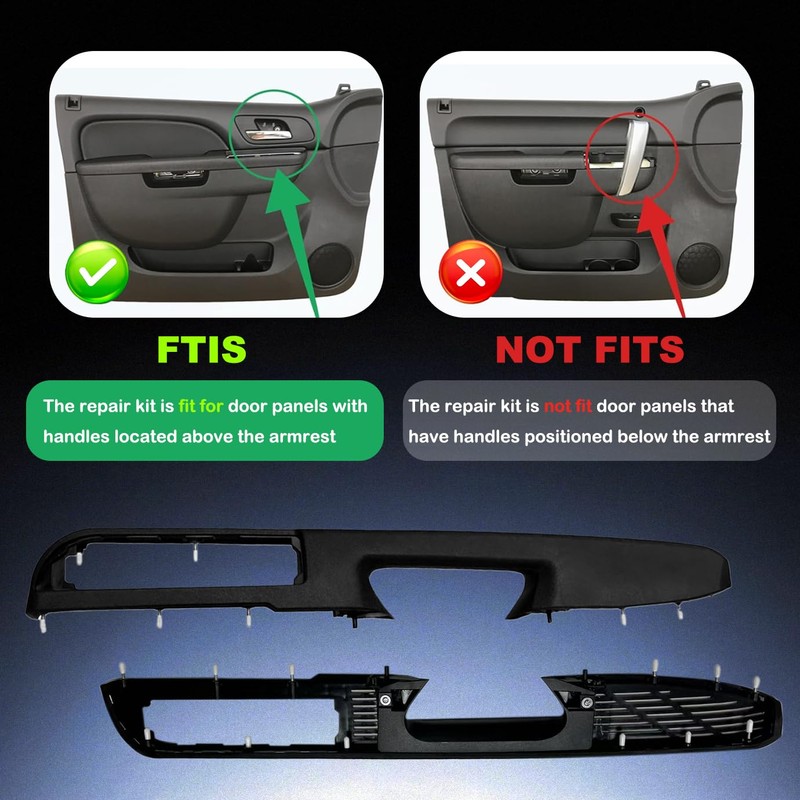 Front Left Driver Side Armrest Repair Kit Fit for Chevy