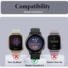 Murmure [3 Pack Screen Protector for Garmin vívoactive 6, HD Clear 3D Curved Anti-Scratch PET Soft Screen Protector Film,[Full Coverage] Touch Sensitive