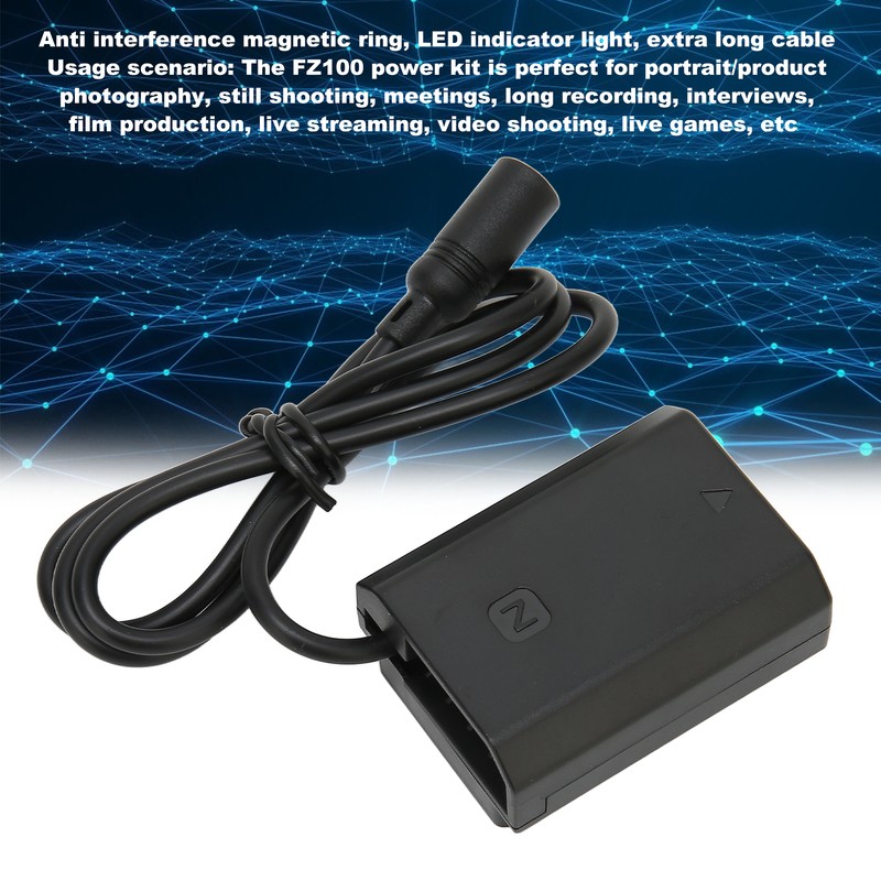 FZ100 Dummy Battery DC Coupler Power Adapter Compatible for A7c
