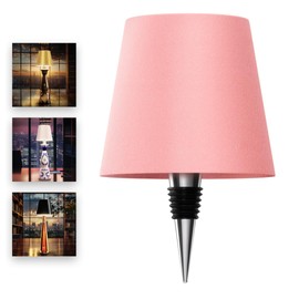 PRIDOLA Wireless Bottle Lamp for Any Type of Bottle - LED Bottle Lamp for Indoor & Outdoor - 100% Waterproof - Adjustable Brightness and Light Temperature 3000-6000K - Wireless & Rechargeable (Pink)