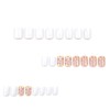 24 Pcs Spring White Press On Nails Short Square,YEFIUO Extra