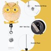 Cute Owl Retractable Badge Reel Rhinestone Badge Holder Retractable Clip