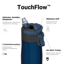 Sparrow Drinking Bottle - TouchFlow Tritan Water Bottle - 750 ml - BPA-Free - Sports Bottle Leak-Proof - Drinking Bottles with Straw for Sports, Outdoor - Lightweight, Sustainable