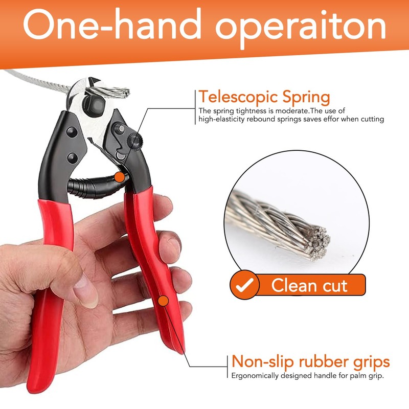Guanlotion Cable Cutter Wire Cutter Heavy Duty up to 5/32"