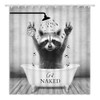 YOZSLGU Raccoon Shower Curtain Funny Animal in The Bathtub Get