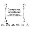Set of 6 Flat Elastic Bands with Hooks, Rubber Tensioners,