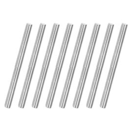 M METERXITY 8-Pack Fully Threaded Rod, M6x80mm 304 Stainless Steel Right Hand Thread Bar Studs for Furniture Anchor Bolts/Clamps/U-Bolts, Metric Threaded Screw