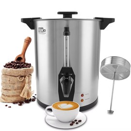 95 Cup 16L/4.23Gallon Commercial Coffee Urn, Festa Essential 1500W Large Percolate Coffee Maker, Hot Beverage dispenser With Double Dripless Faucet,Quick-Brewing Hot Water Urn for Catering,Home,Events
