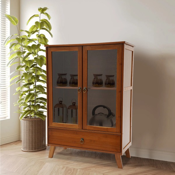 Unbranded Retro Sideboard Buffet Storage Cabinet w/Drawer Cupboard Kitchen Living
