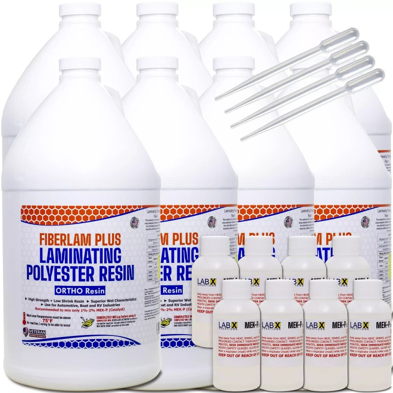 Lab X Creations FIBERLAM PLUS 1 Gallon POLYESTER RESIN +MEKP