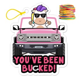 Waxvery You've Been Bucked | Buck Buck Bronco | Buck Yeah Bronco Tags | Buck Bronco Tag Attach To Plastic Bronco Horse Figurine | 2.7x3.5inch Size | 35 Pack