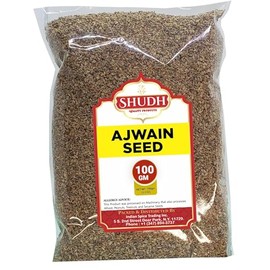 SHUDH Ajwain Seeds (Carom Bishops Seed) Spice Whole 3.5oz (100g) ~ Natural | Vegan | Gluten Friendly | NON-GMO | Indian Origin