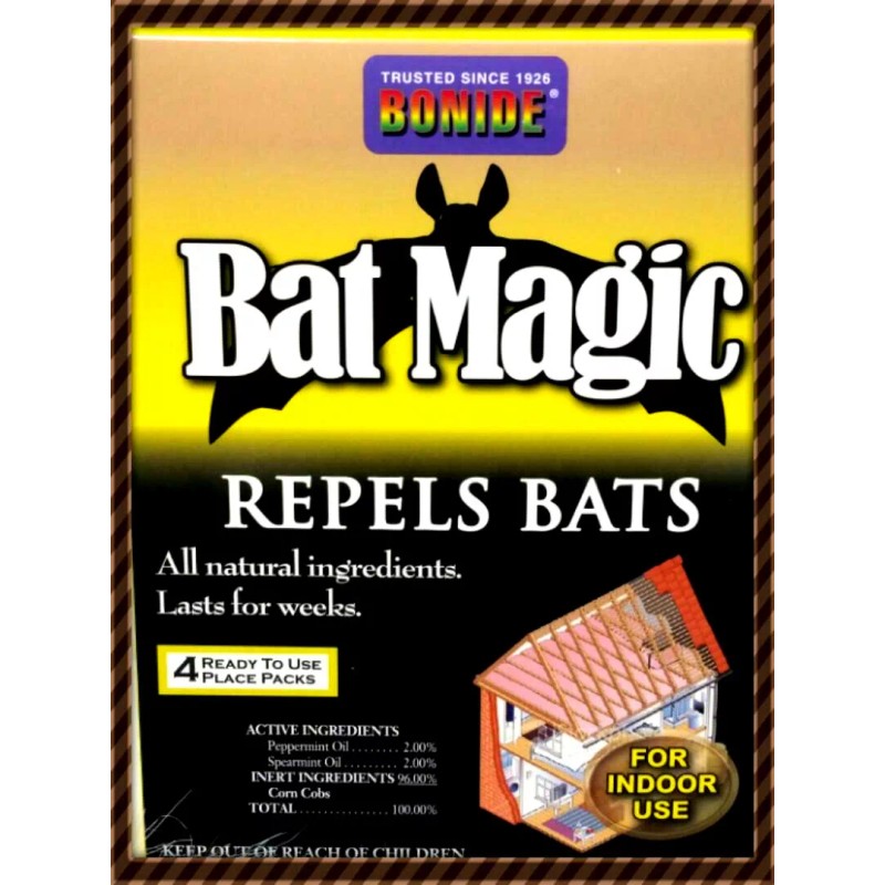 BONIDE 876 BAT MAGIC REPELS BATS BAT REPELLENT 8 PACKS!!