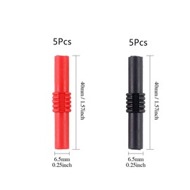 Eledabra Red and Black Insulated 4mm Banana Jack Female to Female Banana Socket Connectors Coupler for 4MM Banana Plug Extension Adapters 10Pcs