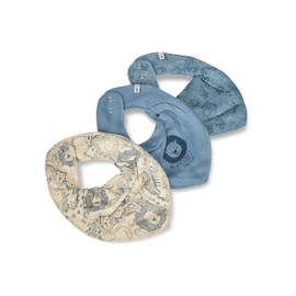 Pippi Unisex Baby Triangle Bibs (Pack of 3), Ashley Blue