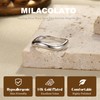 MILACOLATO 14K Gold Plated Wavy Stackable Ring for Women, S925