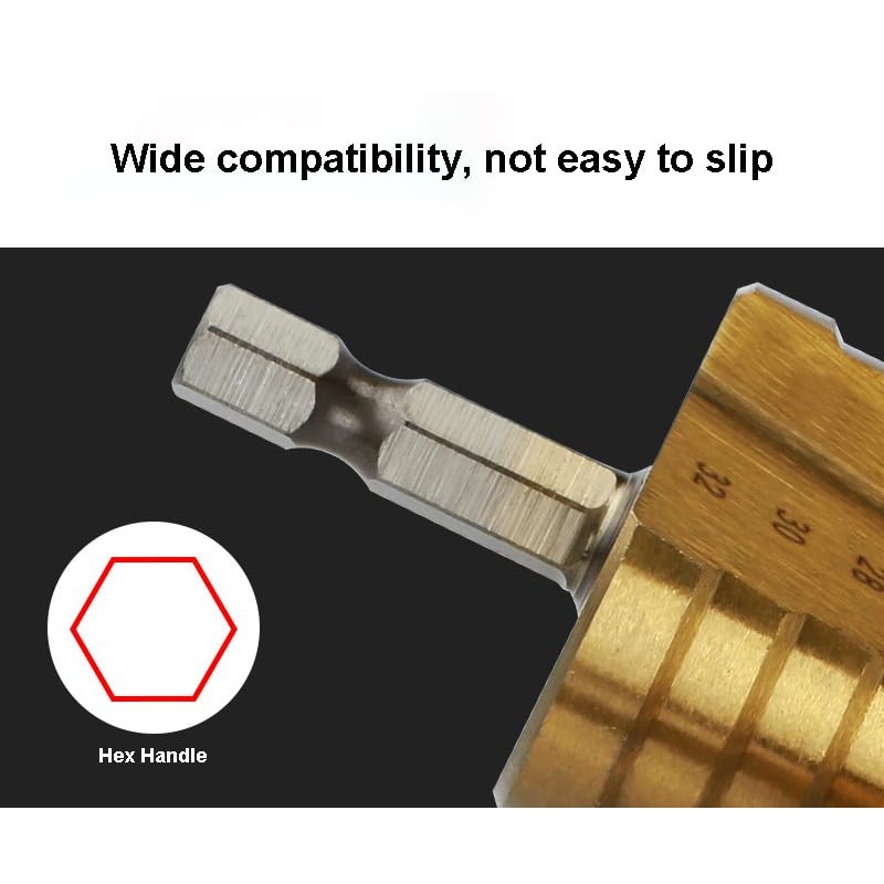 Spiral groove step drill, HSS cone drill for stainless steel,