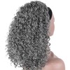 CINHOO Silver Grey Headbands Wigs For Black Women Curly Wavy