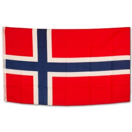 SCAMODA Country Flag, Made of Weatherproof Material, with Metal Eyelets, Outdoor Flag (Norway), 150 x 90 cm
