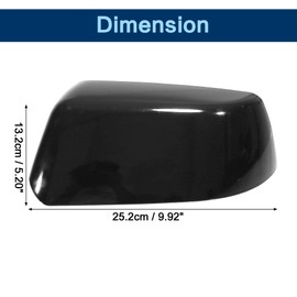 ROWORKX 2pcs Top Half Mirror Covers Compatible with 2015-2019 Chevy Tahoe Suburban GMC Yukon/Yukon XL, Gloss Black Mirror Caps Replacement for Left & Right Side