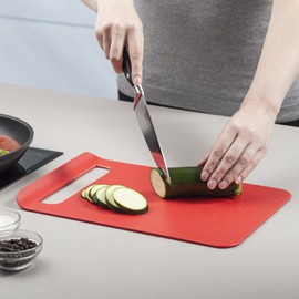 Zeal Straight to Pan Slim Kitchen Chopping Board, Red, 33.5 x 22.5 x 2 cm