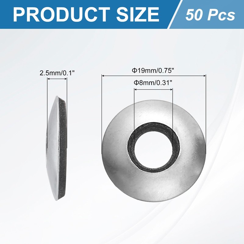 sourcing map 50Pcs 5/16" x 3/4" Sealing Washers, 304 Stainless