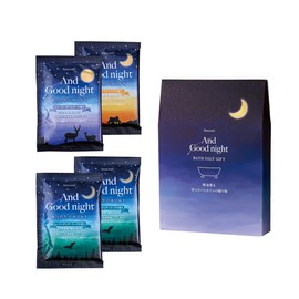 & Good Night Loose Bath Salt Gift (4 Packets, Made in Japan, Before Sleeping), Present, Gift, Gift, Unisex, Popular, Thank You, Return, Farewell, Birthday, Mother's Day, Gift, Small Gift