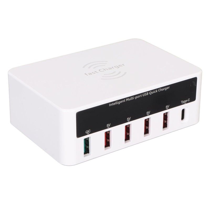 USB Fast Charging Station Wireless Multi Port 6 Ports 50W