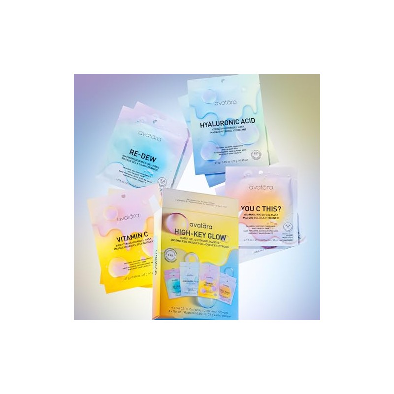 Avatara Pack de 8 Mascarillas de Tejido High-key Glow con