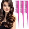 Leinuosen 3 Pcs Triple Teasing Comb for Women Plastic Rat