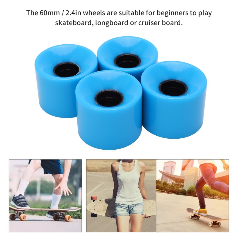 PUENTE 4pcs 60x45mm Skateboard Wheels 78A Longboard Cruiser Wheels Replacement
