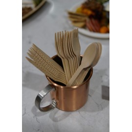 Susty Party Supplies SPWFRK-100CT Wooden Fork (100 Pack), Wood