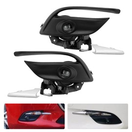 Tsomony - For 2017-2018 Mazda 3 LED Front Bumper Fog Lights 1 Pair Left+Right Side Black Housing Clear Lens