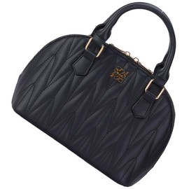 Alto Rose Rosia Shoulder Bag, Boston Bag, Mini Boston, 2-Way, Cross-body Quilting, Feminine, Simple, High Visibility, Cute,, Black