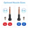 Upgraded High Flow 0.6mm Trimetal Nozzles Hardened Steel/Copper/Titanium Compatible with