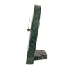 Bloomingville Decorative Half Moon Marble Mantel Clock, Green and Gold