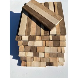Woodchucks Wood Large Scrap Box Long Edge Rippings Boards Teak,Purpleheart,Maple,Oak,Bloodwood