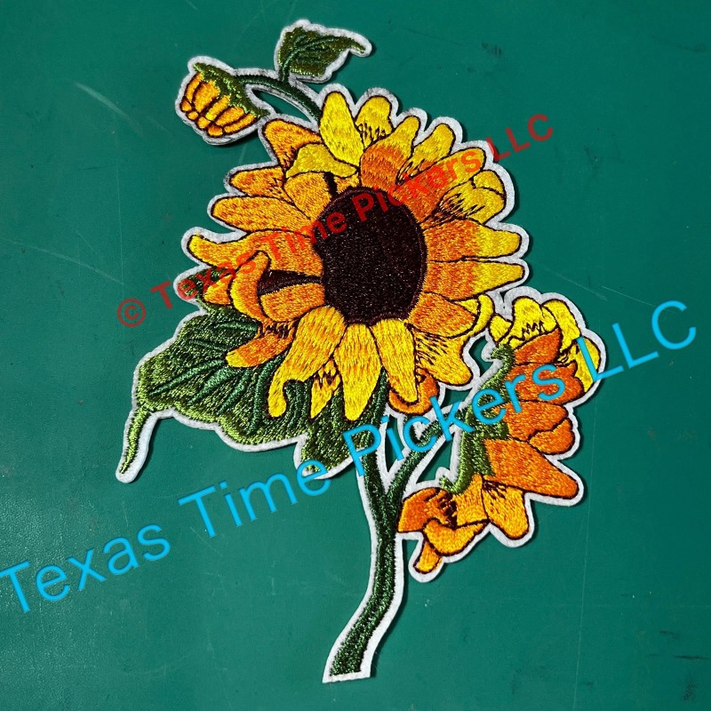 UB 🔥 BEAUTIFUL Sunflower Flower Embroidered Iron On Patch Summer