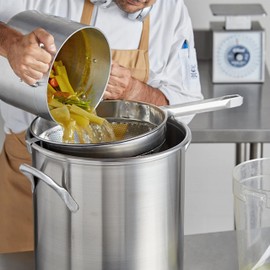 TrueCraftware- 6 qt. China Cap Strainer Stainless Steel 12" Fine Mesh- Cone Shaped Strainer Food Strainer Juice Strainer Kitchen Tools Food Colander For Straining Seeds Beans Sauces & More