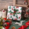 RUSPEPA Christmas Reversible Wrapping Paper Roll, Mini Roll, Classic Red
