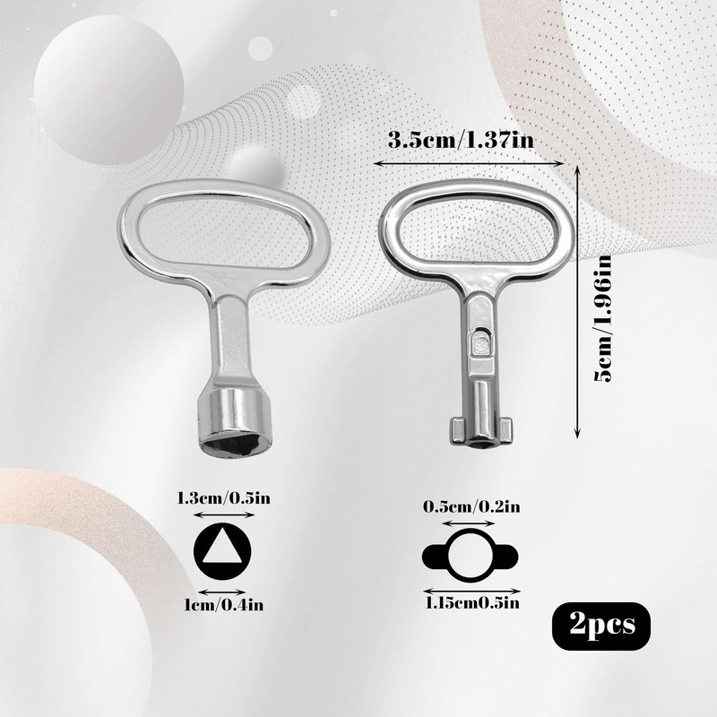 IRYNA 2Pcs Meter Box Key, Triangular Gas Electric Utility Meter