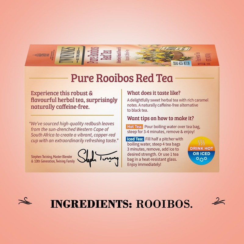 Twinings Pure Rooibos Red Tea - A Naturally Sweet and