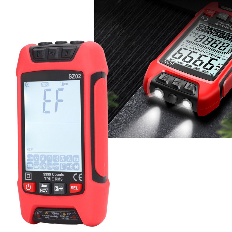 Digital Multimeter Intelligent Anti Burning Automatic LCD Backlit Display NCV