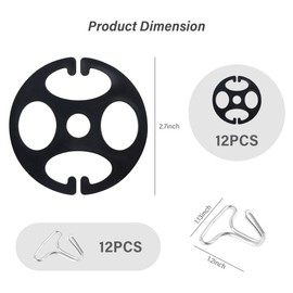 24PCS Seat Covers for Cars Hooks,12 Plastic Car Seat Cover Chucks + 12 Metal Hooks for Car Accessories Seat Covers Replacement,Universal Car Fastener Kit Fit All Car Seat Cover